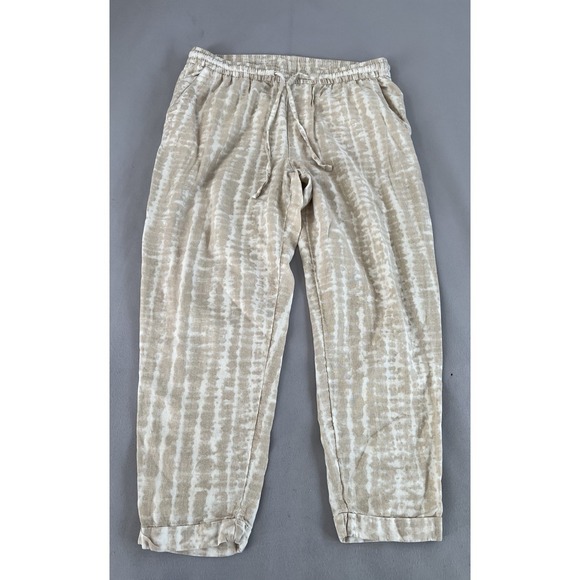Old Navy Pants - Old‎ Navy Pants Womens L HR Straight L Spring Tie Dye Pockets Pull On  Linen